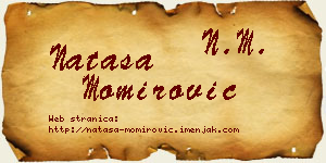 Nataša Momirović vizit kartica
